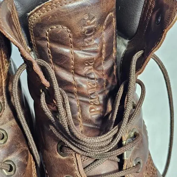 Vintage Panama Jack Brown Leather Ankle Boots Women's EU Size 38 US 7 - Picture 8 of 12